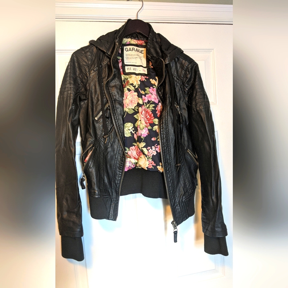 Kylie cropped pleather jacket